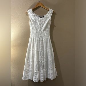 White Mlle Gabrielle long dress size 2x.